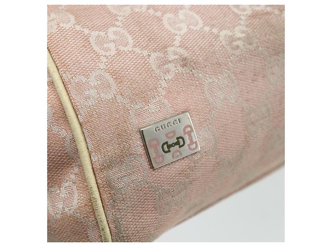 Borsa Tote GUCCI GG Canvas Rosa Argento 145810 Auth fm5322 - vista 10