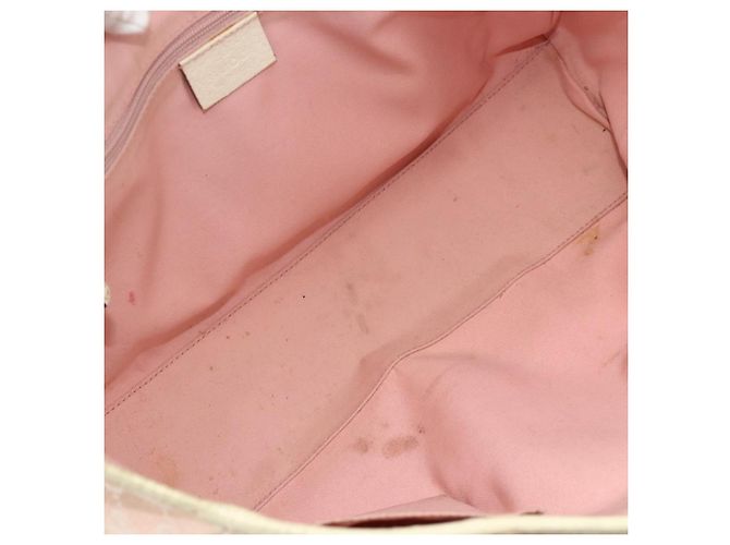 Borsa Tote GUCCI GG Canvas Rosa Argento 145810 Auth fm5322 - vista 11