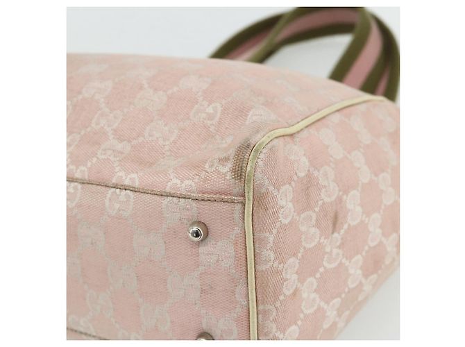 Borsa Tote GUCCI GG Canvas Rosa Argento 145810 Auth fm5322 - vista 15