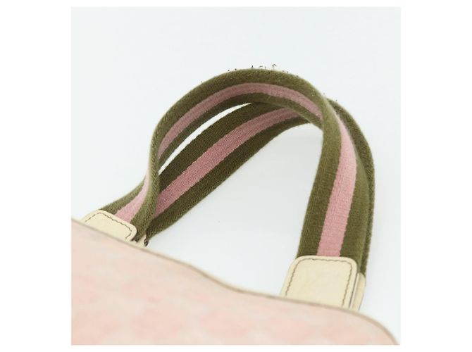 Borsa Tote GUCCI GG Canvas Rosa Argento 145810 Auth fm5322 - vista 8