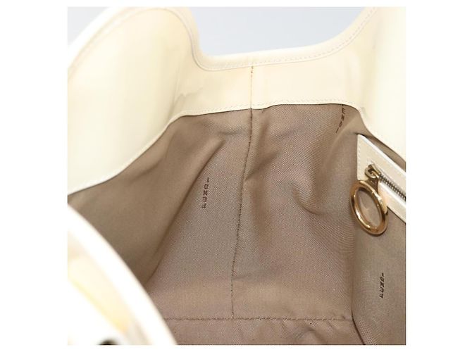 Borsa FENDI in pelle vernice Avorio Oro Auth BA12442A D'oro Crudo - vista 20