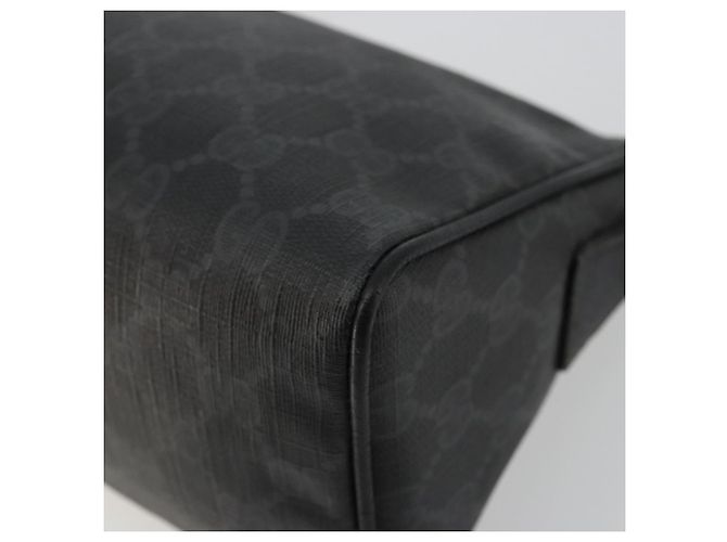 Borsa a Spalla GUCCI GG Supreme PVC Nero Oro 156 02 086 Auth 177471 D'oro - vista 14