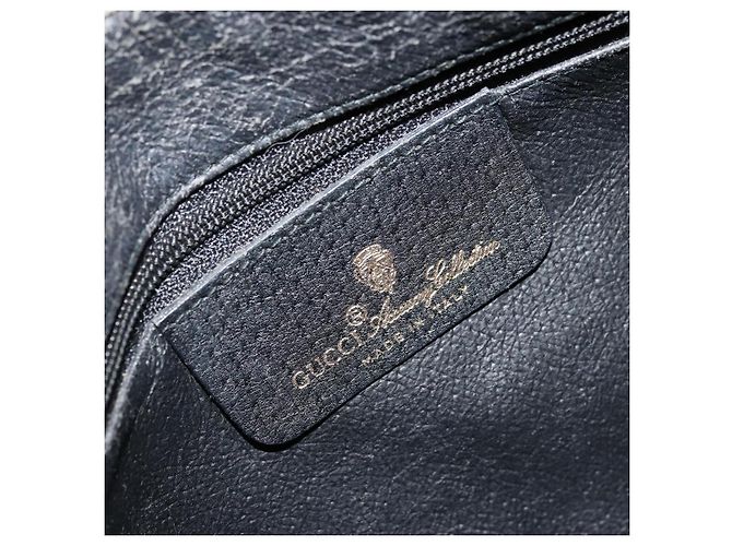 Borsa a Spalla GUCCI GG Supreme PVC Nero Oro 156 02 086 Auth 177471 D'oro - vista 18