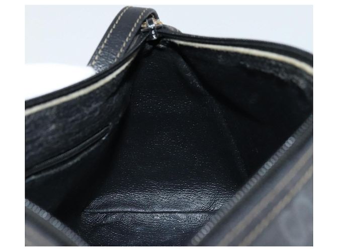 Borsa a Spalla GUCCI GG Supreme PVC Nero Oro 156 02 086 Auth 177471 D'oro - vista 19