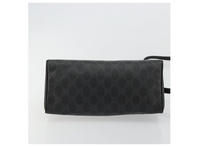 Borsa a Spalla GUCCI GG Supreme PVC Nero Oro 156 02 086 Auth 177471 D'oro - vista 5