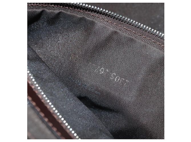 FENDI Zucca Canvas Mamma Baguette Borsa a Spalla Marrone Nero Auth 177772SAV - vista 11