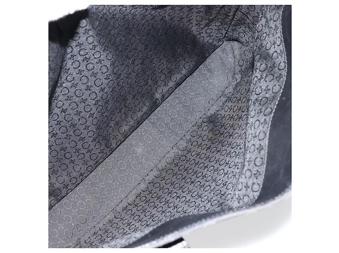 Céline Borsa Tote CELINE C Macadam Canvas Nera Argento Auth kk672 Nero - vista 11