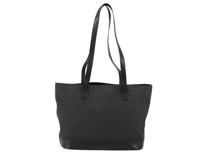 Céline Borsa Tote CELINE C Macadam Canvas Nera Argento Auth kk672 Nero - vista 13