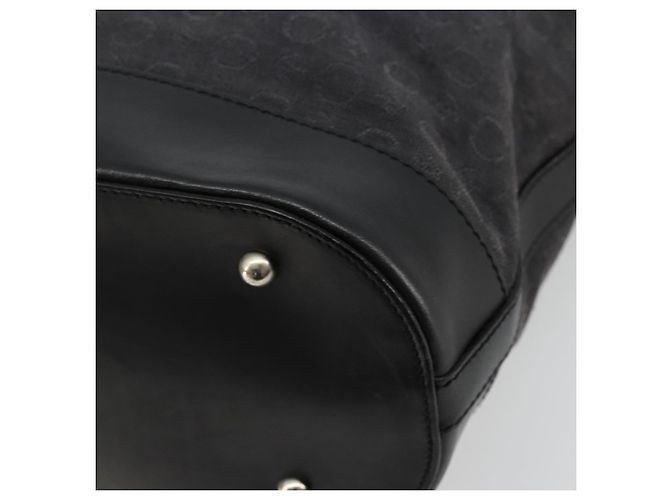 Céline Borsa Tote CELINE C Macadam Canvas Nera Argento Auth kk672 Nero - vista 15