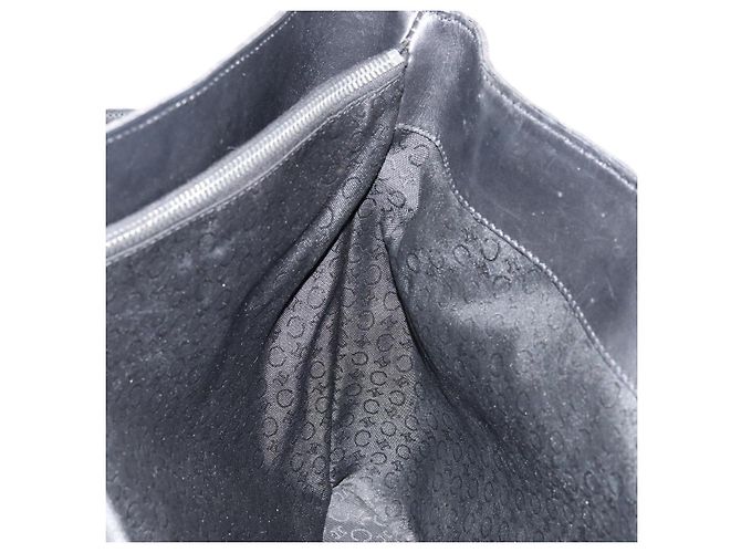 Céline Borsa Tote CELINE C Macadam Canvas Nera Argento Auth kk672 Nero - vista 17