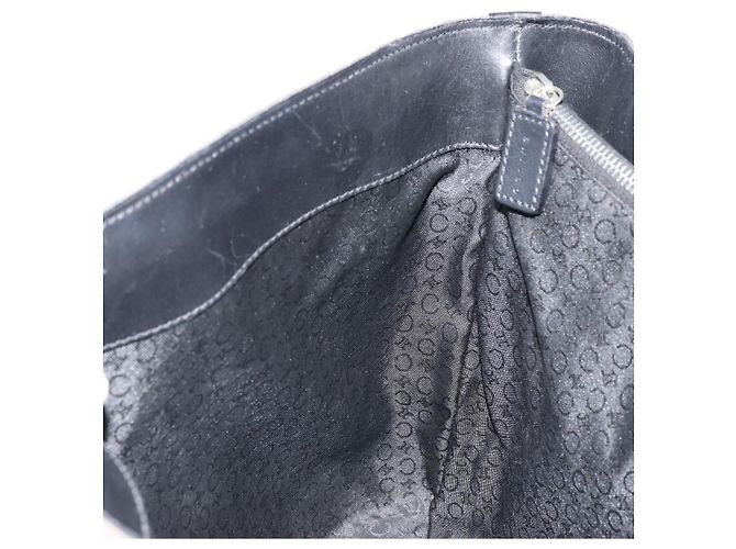 Céline Borsa Tote CELINE C Macadam Canvas Nera Argento Auth kk672 Nero - vista 18