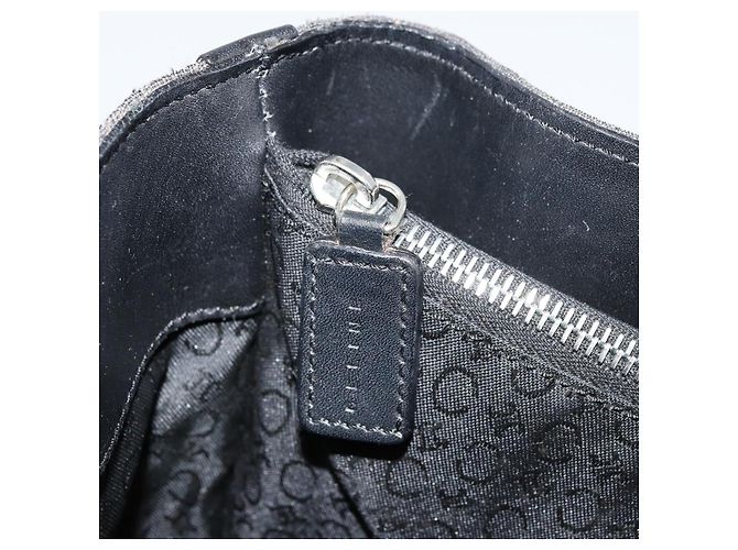 Céline Borsa Tote CELINE C Macadam Canvas Nera Argento Auth kk672 Nero - vista 19