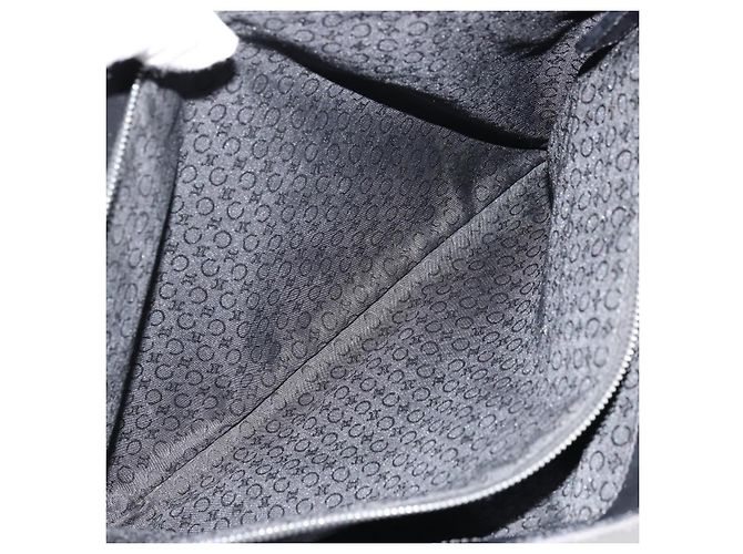 Céline Borsa Tote CELINE C Macadam Canvas Nera Argento Auth kk672 Nero - vista 20