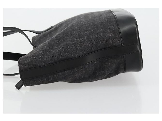 Céline Borsa Tote CELINE C Macadam Canvas Nera Argento Auth kk672 Nero - vista 4