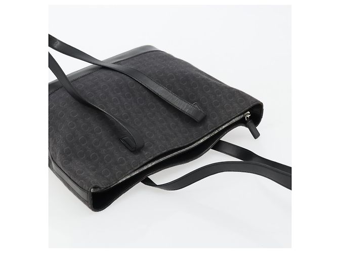 Céline Borsa Tote CELINE C Macadam Canvas Nera Argento Auth kk672 Nero - vista 6