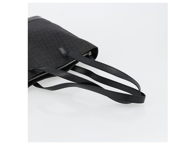 Céline Borsa Tote CELINE C Macadam Canvas Nera Argento Auth kk672 Nero - vista 7