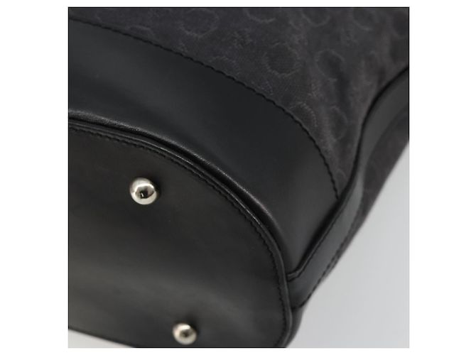 Céline Borsa Tote CELINE C Macadam Canvas Nera Argento Auth kk672 Nero - vista 9