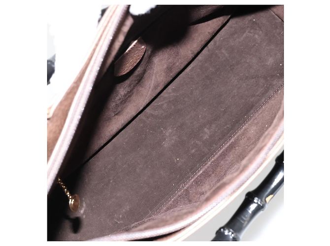 Borsa a Mano GUCCI Bamboo in Pelle Bronzo Oro 002 2122 0507 Auth 177512 D'oro - vista 11