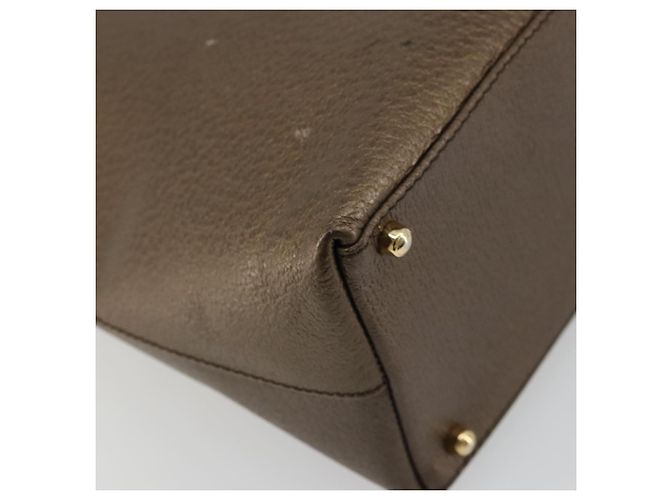 Borsa a Mano GUCCI Bamboo in Pelle Bronzo Oro 002 2122 0507 Auth 177512 D'oro - vista 14