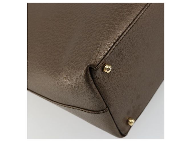 Borsa a Mano GUCCI Bamboo in Pelle Bronzo Oro 002 2122 0507 Auth 177512 D'oro - vista 16