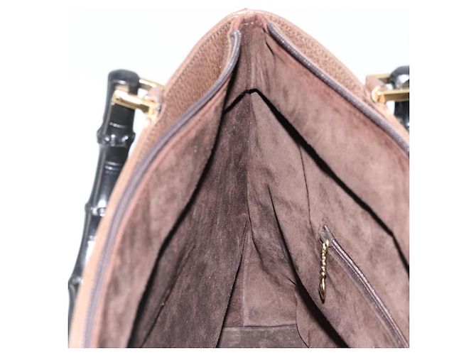 Borsa a Mano GUCCI Bamboo in Pelle Bronzo Oro 002 2122 0507 Auth 177512 D'oro - vista 19