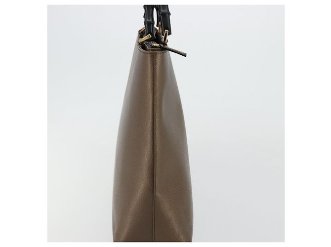 Borsa a Mano GUCCI Bamboo in Pelle Bronzo Oro 002 2122 0507 Auth 177512 D'oro - vista 3
