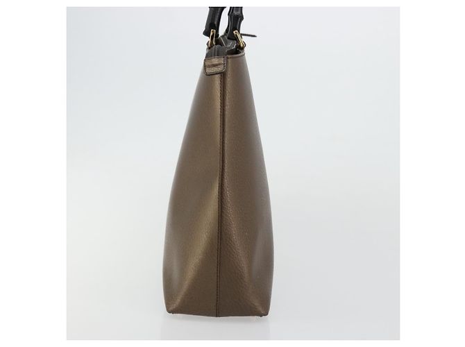 Borsa a Mano GUCCI Bamboo in Pelle Bronzo Oro 002 2122 0507 Auth 177512 D'oro - vista 4