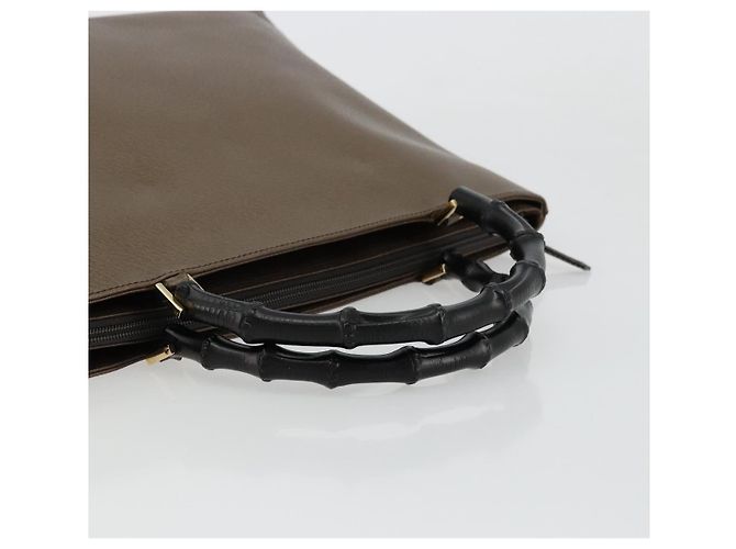 Borsa a Mano GUCCI Bamboo in Pelle Bronzo Oro 002 2122 0507 Auth 177512 D'oro - vista 7