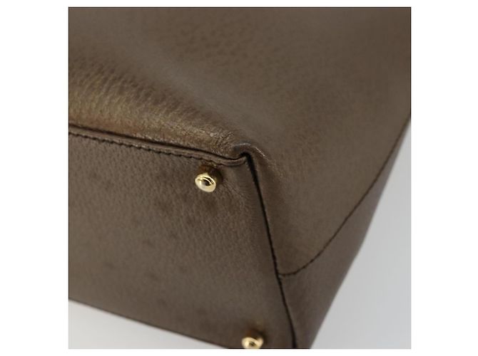 Borsa a Mano GUCCI Bamboo in Pelle Bronzo Oro 002 2122 0507 Auth 177512 D'oro - vista 9