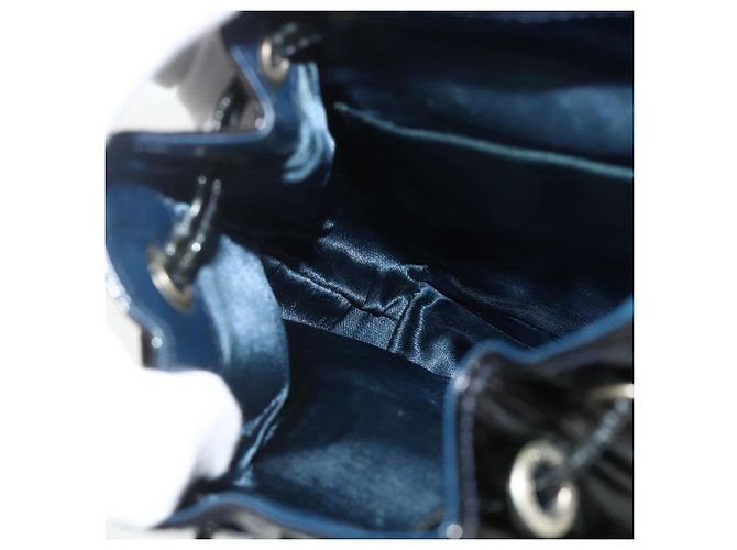GUCCI Bamboo Rucksack aus Lackleder Navy Silber 005 781 0319 Auth ka4216A - Ansicht 22