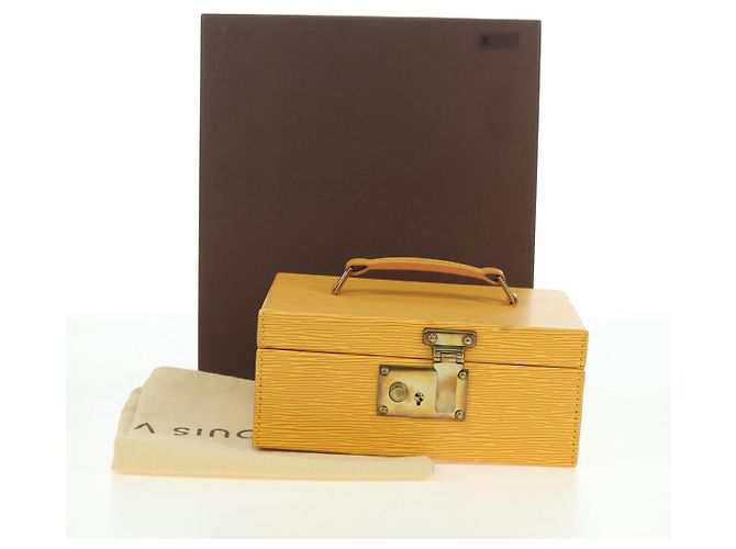 LOUIS VUITTON Epi Boite A Tour Jewelry Box SPO Yellow LV Auth 178614SV Jaune - vue 12
