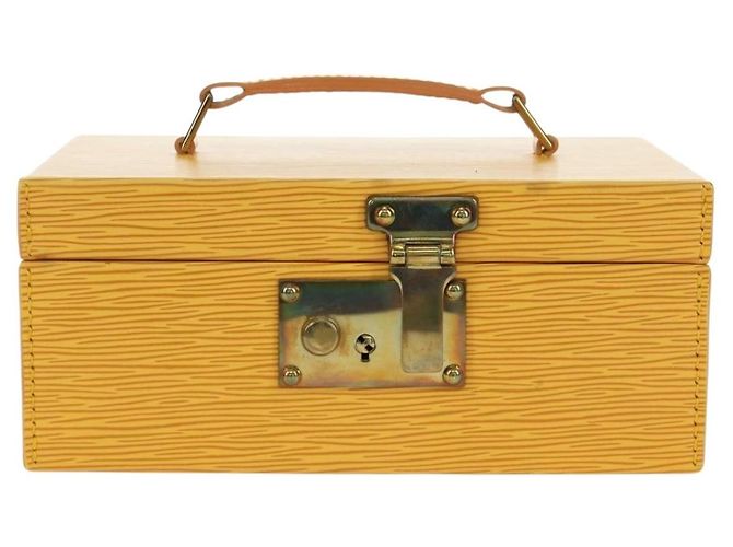 LOUIS VUITTON Epi Boite A Tour Jewelry Box SPO Yellow LV Auth 178614SV Jaune - vue 13