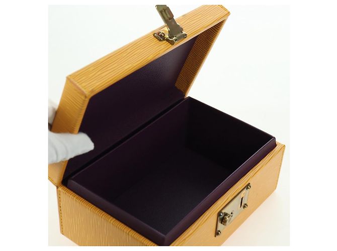 LOUIS VUITTON Epi Boite A Tour Jewelry Box SPO Yellow LV Auth 178614SV Jaune - vue 22