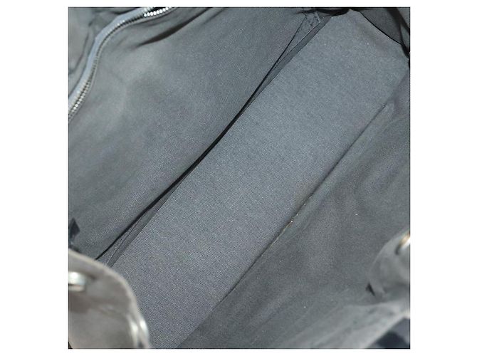 Hermès Borsa Tote HERMES Canvas 4 Set Gray Black Auth ti3899 Marrone Nero - vista 19