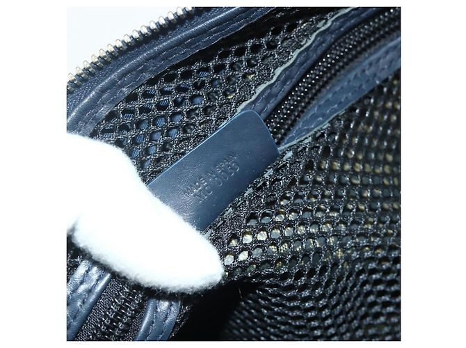 Borsa Christian Dior Trotter Canvas Blu Navy Argento Autentica 178116 - vista 12