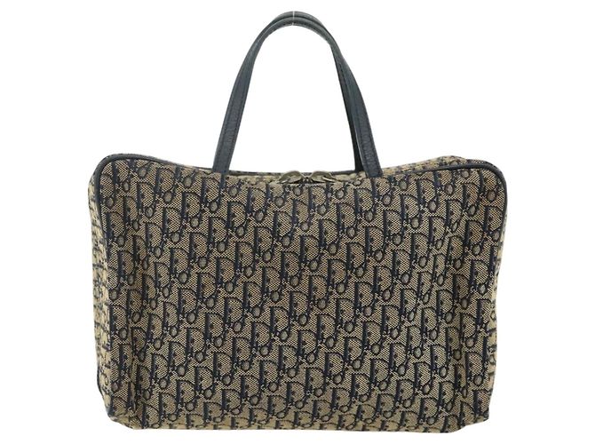 Borsa Christian Dior Trotter Canvas Blu Navy Argento Autentica 178116 - vista 2