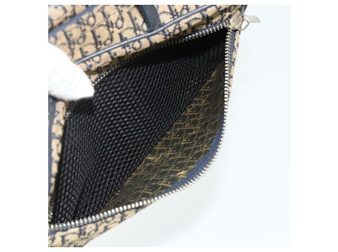 Borsa Christian Dior Trotter Canvas Blu Navy Argento Autentica 178116 - vista 24
