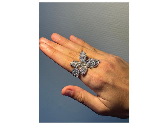 APM Monaco Anello Farfalla Zirconi Argento - vista 4