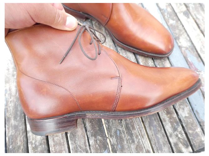 Autre Marque Crockett & Jones Shipton Leather Ankle Boots - Light Brown - view 2