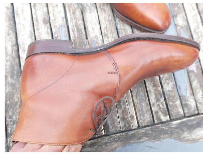 Autre Marque Crockett & Jones Shipton Leather Ankle Boots - Light Brown - view 3