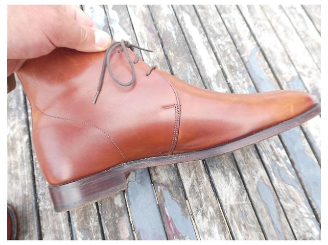 Autre Marque Crockett & Jones Shipton Leather Ankle Boots - Light Brown - view 4