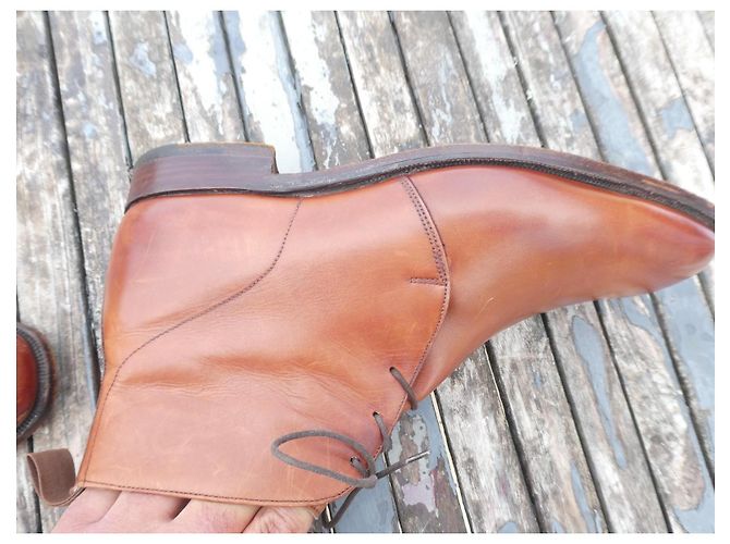 Autre Marque Crockett & Jones Shipton Leather Ankle Boots - Light Brown - view 5