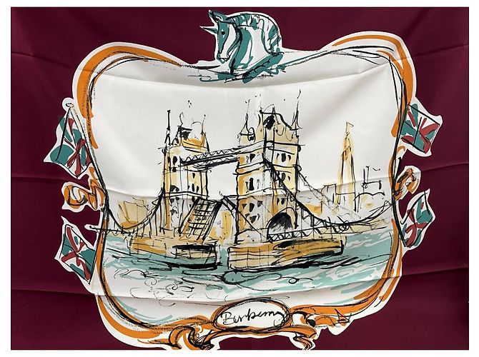 Burberry Seidentuch Tower Bridge Edition Mehrfarben - Ansicht 10