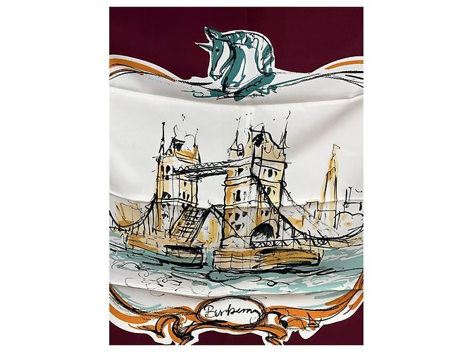 Burberry Seidentuch Tower Bridge Edition Mehrfarben - Ansicht 8