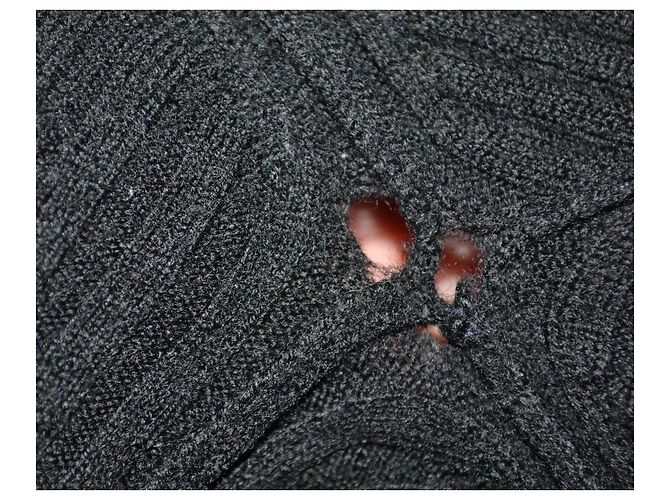 Suéter de lana negro Dolce & Gabbana cuello V - vista 6