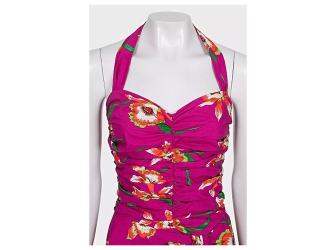 Vestido de algodón estampado rosa Christian Dior 2011 - Talla 38 Segunda mano - vista 4