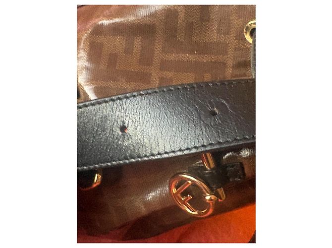 Borsa a secchiello Fendi Mon Tresor monogramma FF Marrone - vista 5