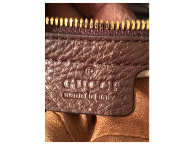 Borsa a mano Gucci GG Canvas e pelle Marrone - vista 7