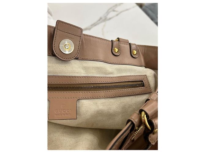 Borsa a mano Gucci Scarlett in pelle monogramma GG - Beige - vista 14