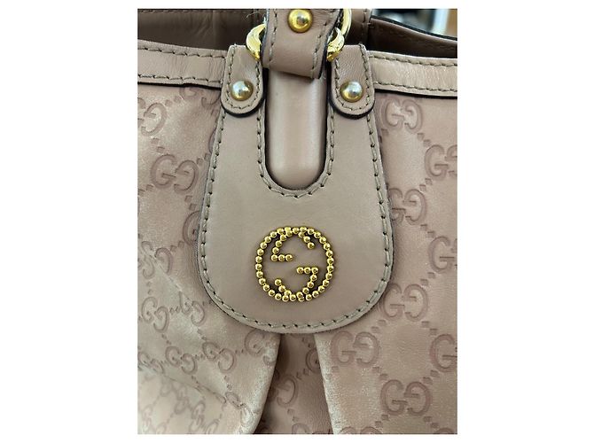 Borsa a mano Gucci Scarlett in pelle monogramma GG - Beige - vista 5